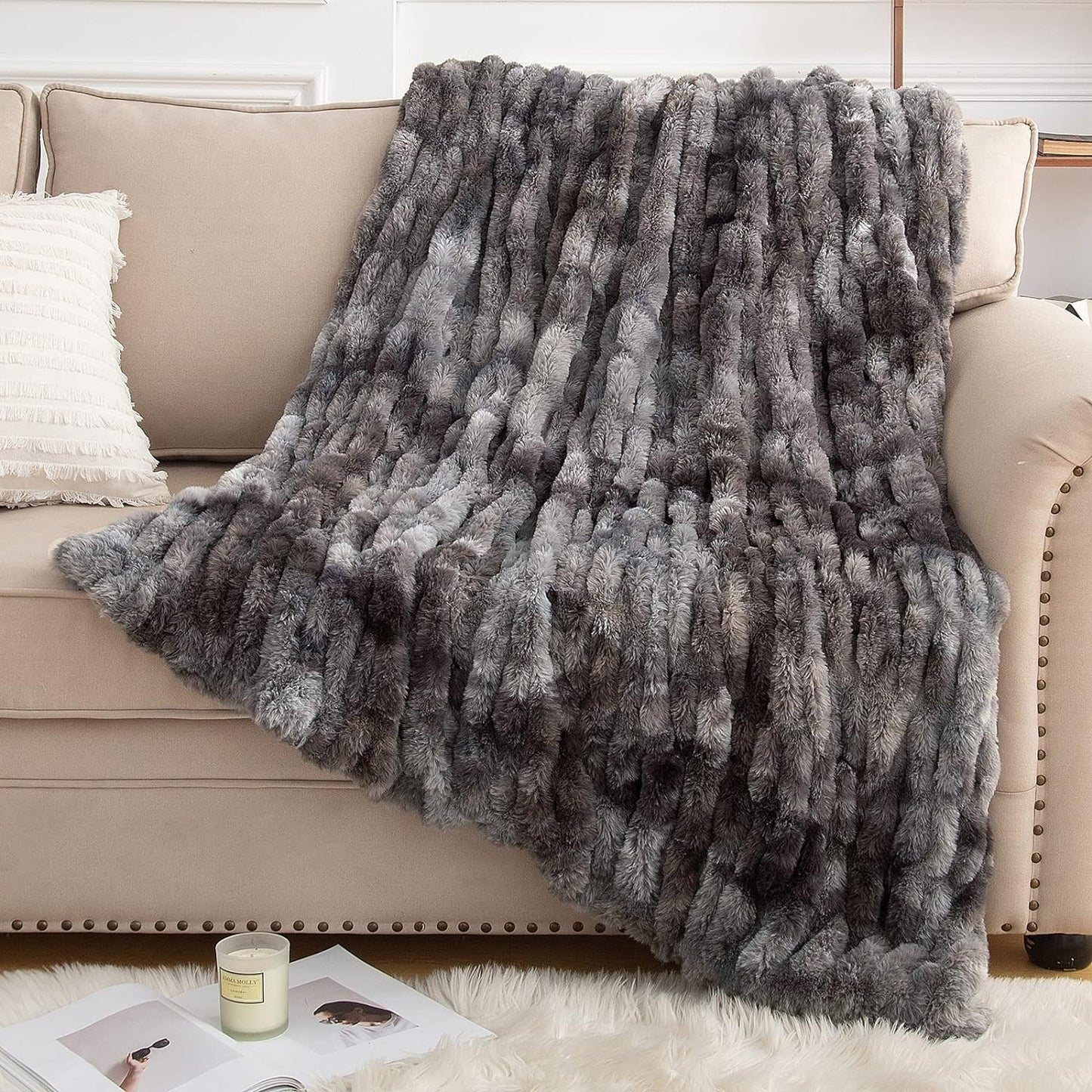 Luxurious Ruched Warm Throw Blanket 