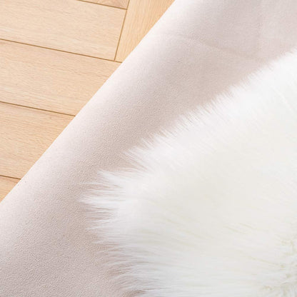 Shaggy Faux Sheepskin Area Rug – Soft, Luxury White 