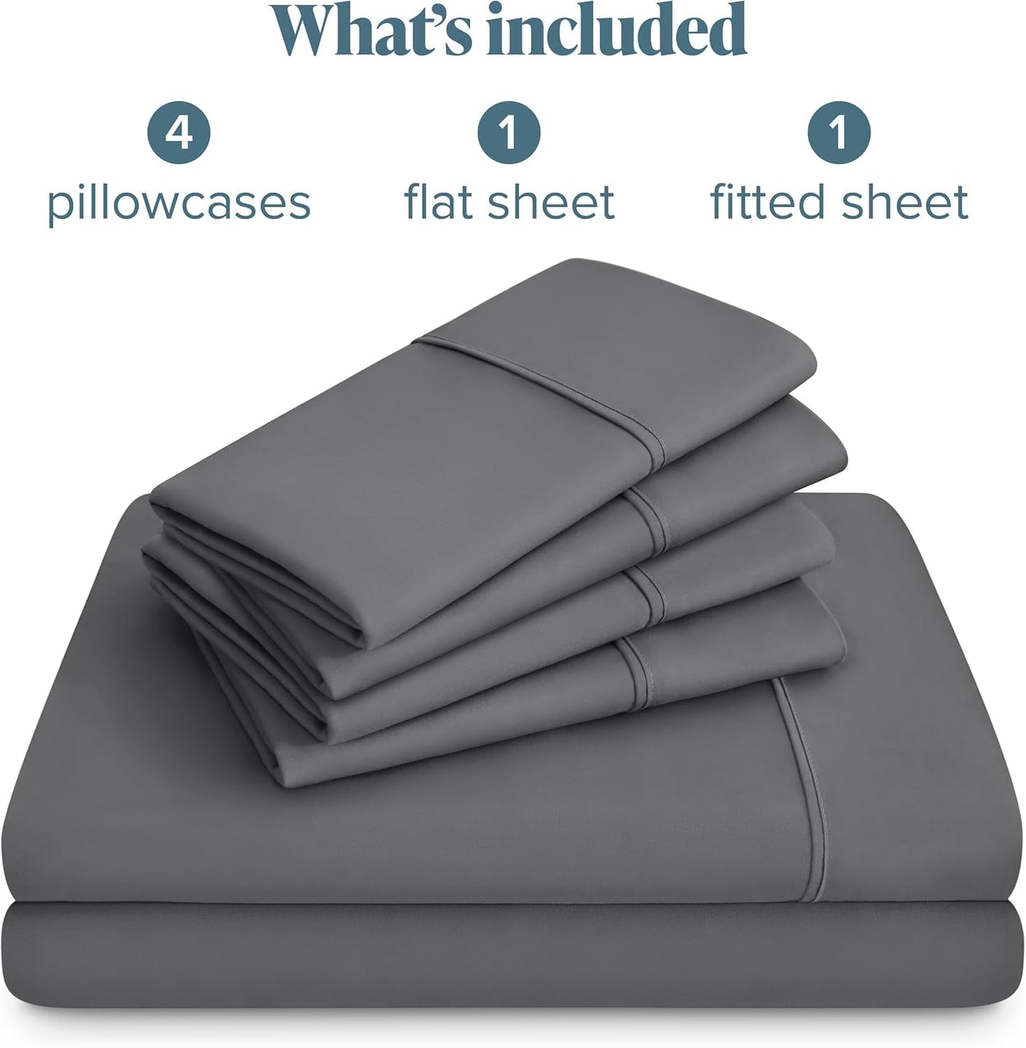 Hotel Luxury Queen Sheet Set, Extra Soft - 6 Piece Set 